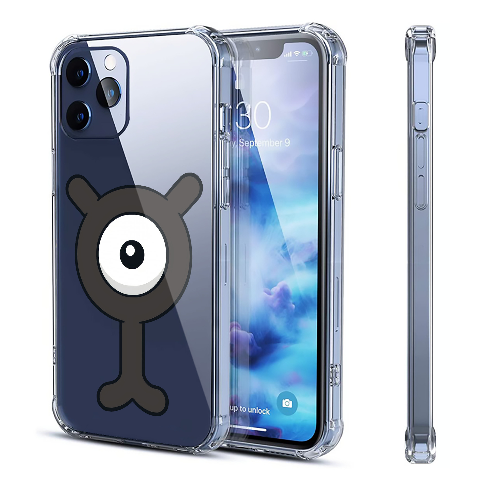 （画像用） ポケットモンスター Pokémon 【iPhone 12シリーズ対応】透明スマホケース（クリアソフトケース）